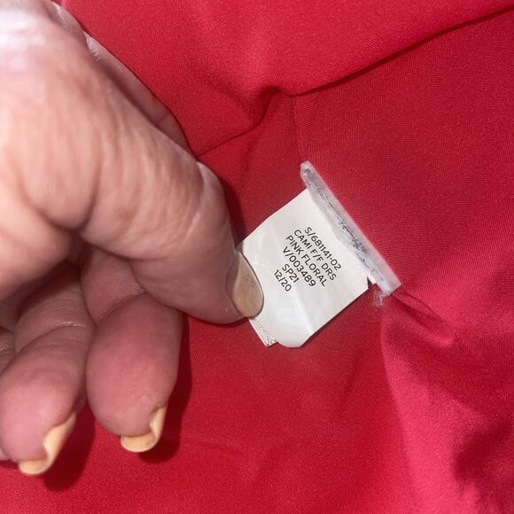 Gap Pink White Floral Sundress Adj Straps Shirred Bodice Twirly Swirly Sz 2 EUC - Picture 6 of 9